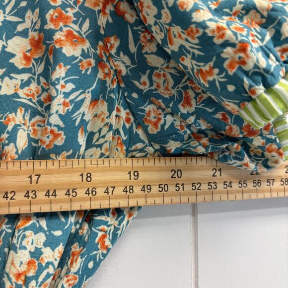 Handmade Cottage Prairie Trad‎ Wife Faux Wrap Midi Dress Size L Peasant Tassels - Picture 8 of 10